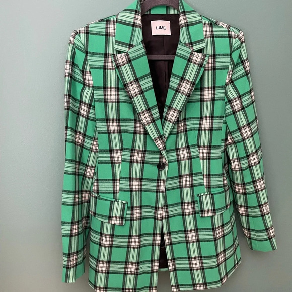 LiME - bottle green woman’s blazer jacket- size M - Picture 2 of 13